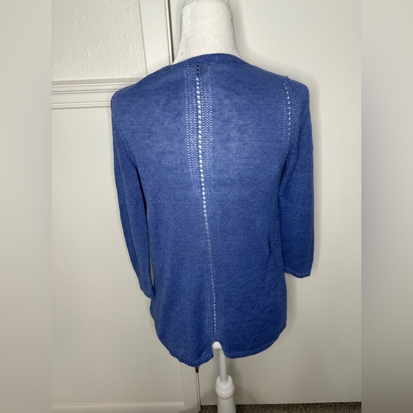 Talbots Blue Knit Sweater size S - Picture 3 of 8